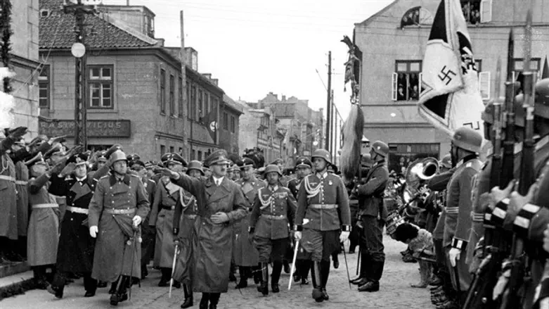 Adolf Hitler shown in what is today called Klaipeda, Lithuania, in March 1939