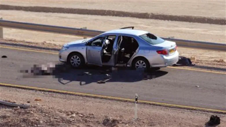 Car attacked by terrorists