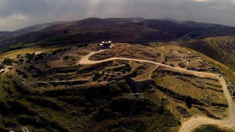 אתר שילה הקדומה במבט מהאוויר