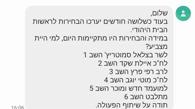 המסרון שעורר את הסערה