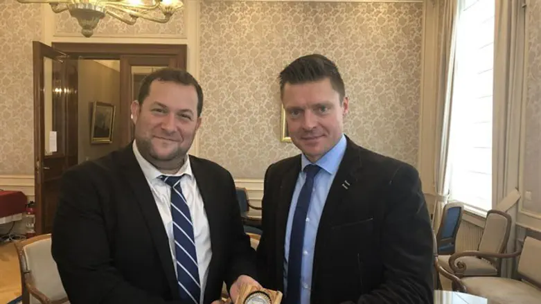 Yossi Dagan during meeting in Brussels