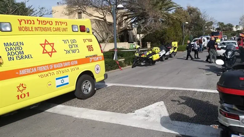 זירת הפיצוץ בקיסריה