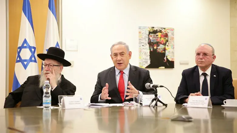 מימין: בן שבת, נתניהו וליצמן