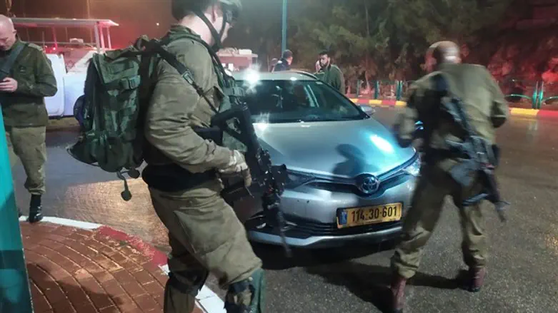 The vehicle which was fired at