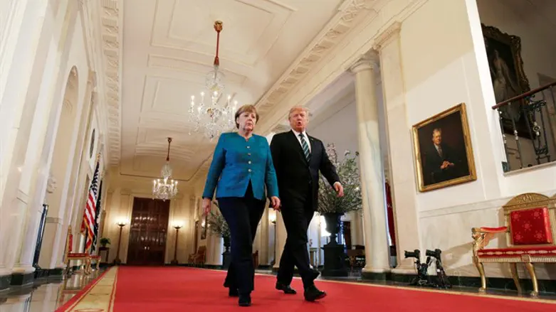President Trump with German Chancellor Merkel