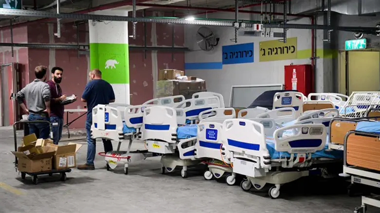 Preparing new ward to receive coronavirus patients