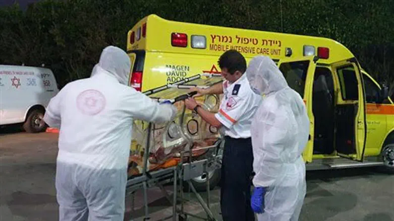 ניידת נט"ן של מדא בכוננות קורונה