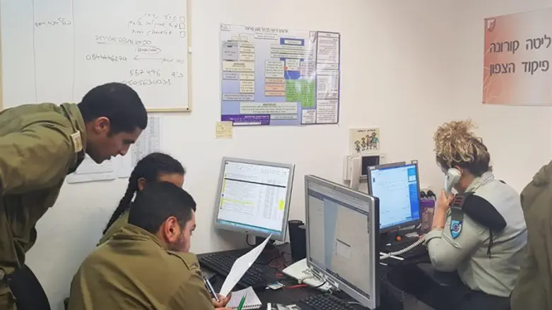 חמ"ל השליטה המיוחד לקורונה בפיקוד צפון