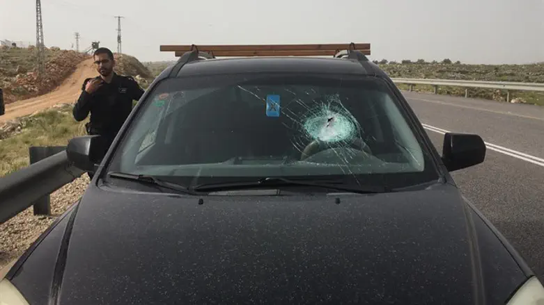 The damaged vehicle