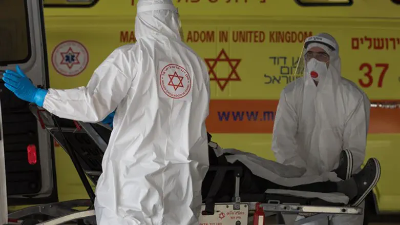 coronavirus unit at Shaare Zedek hospital in Jerusalem