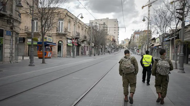 Enforcing the lockdown in Jerusalem