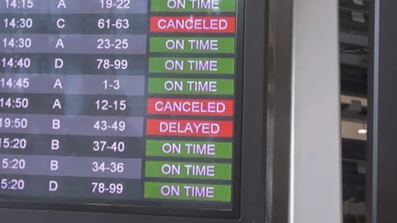 Flight schedule at Ben Gurion Airport