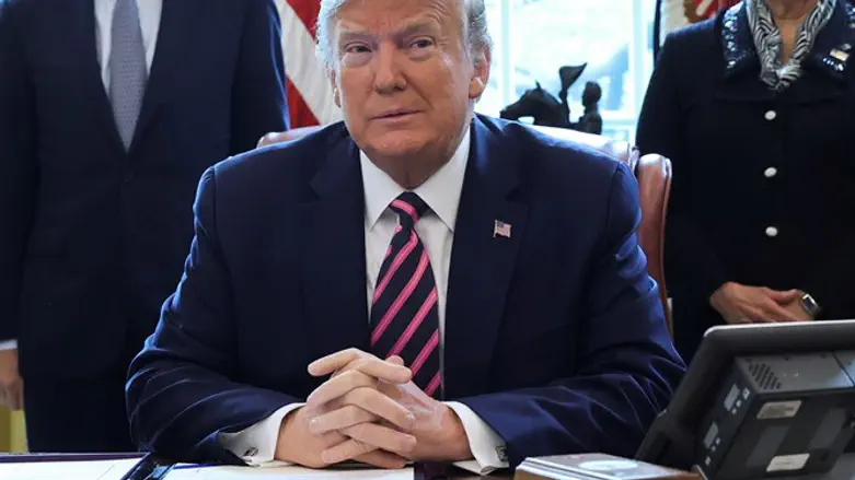Trump at coronavirus relief bill signing ceremony at the White House