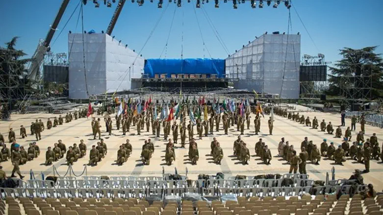 חזרות לטקס הדלקת המשואות