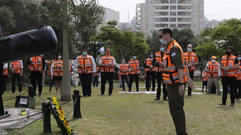 The ceremony at Park Dakar in Givat Shmuel