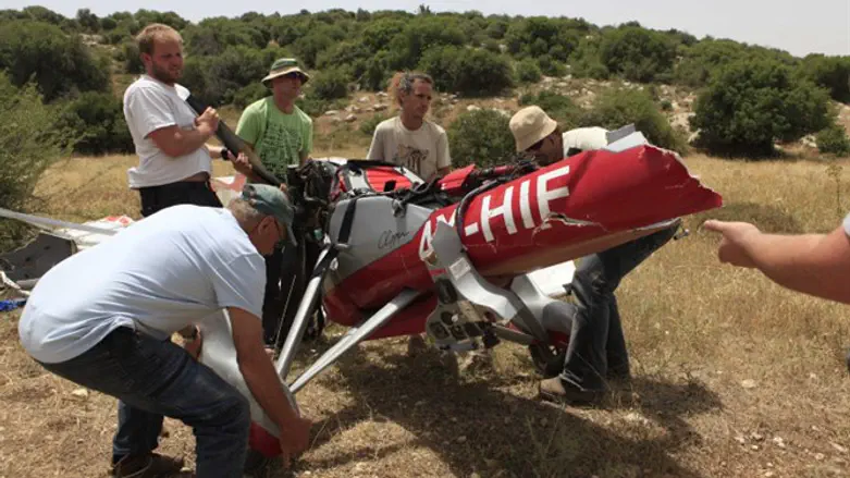 Scene of plane crash