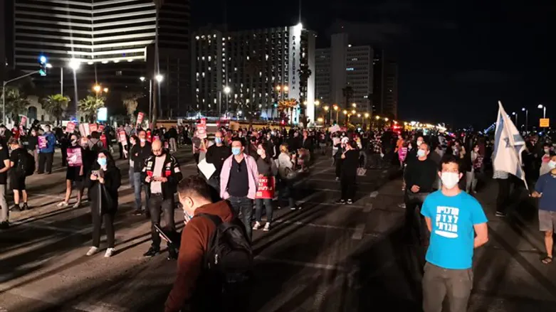 Акция протеста в Тель-Авиве