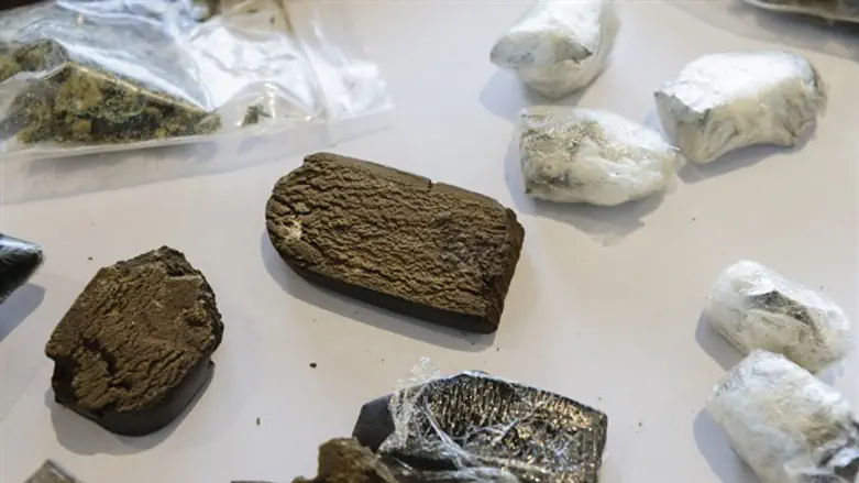 Hashish at a police station