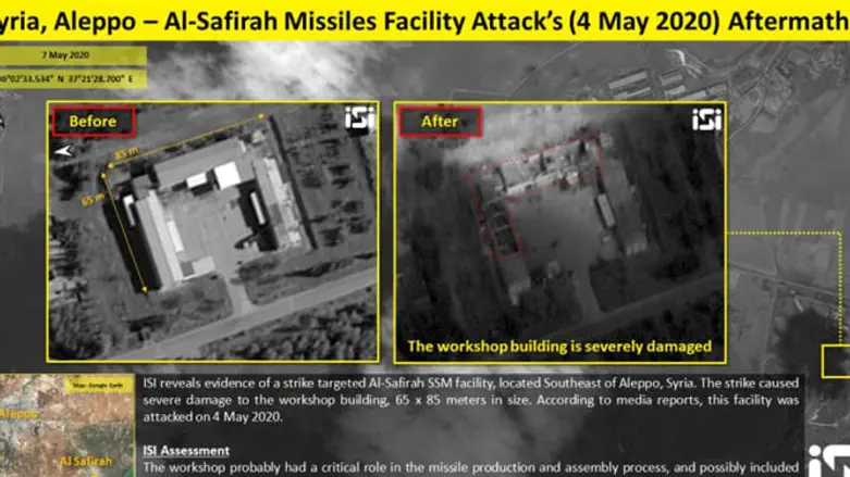 Спутниковые фотографии сирийского военного объекта: до и после разрушения