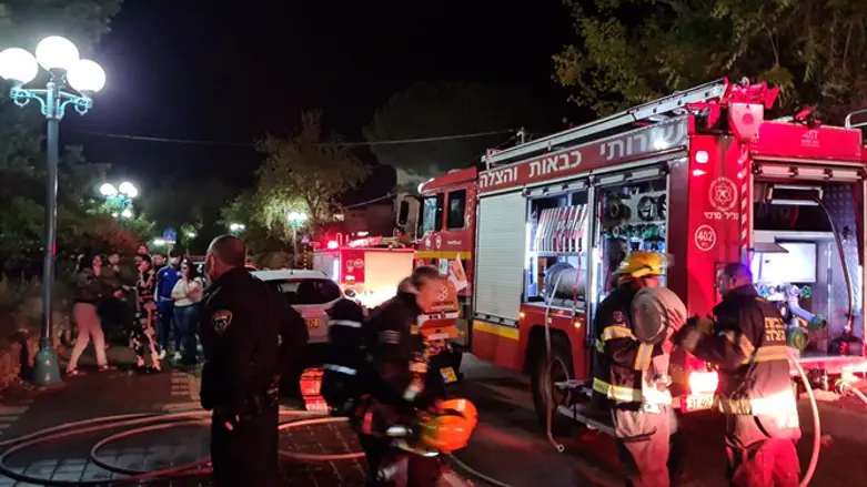 Scene of fire in Maalot