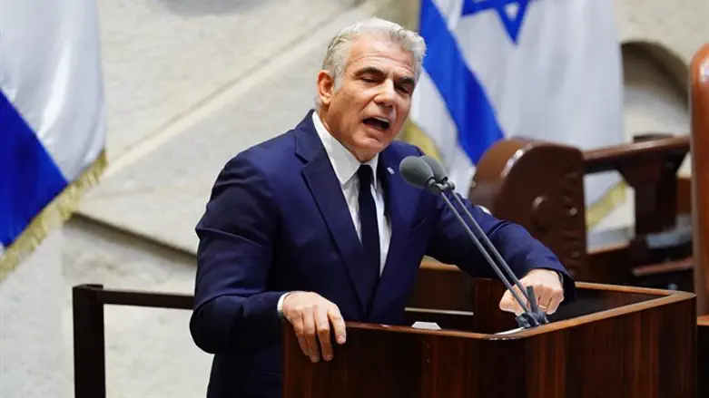 לפיד במליאת הכנסת