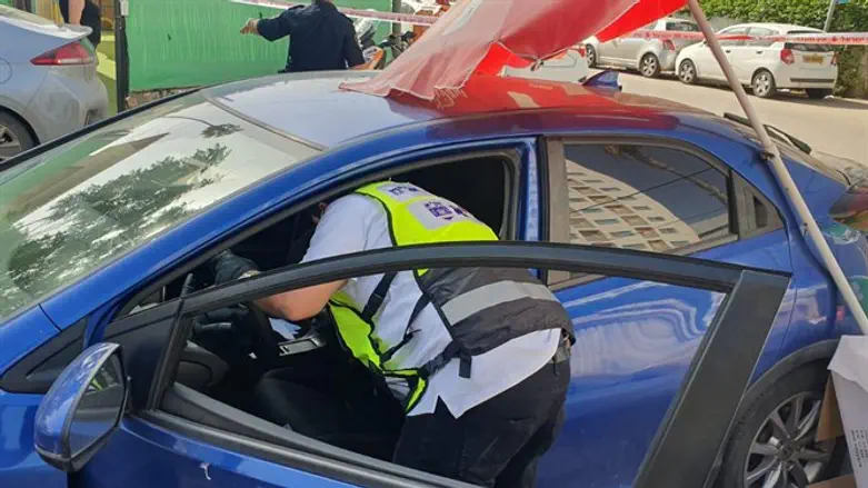 Машина, в которой был обнаружен умерший