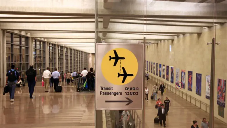 Passengers at Ben Gurion Airport