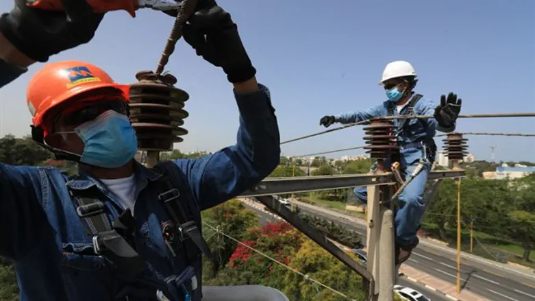 electric company workers
