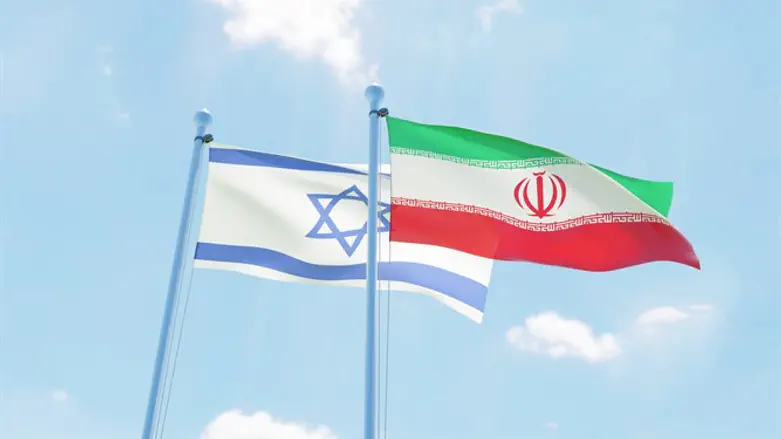 Israeli and Iranian flags