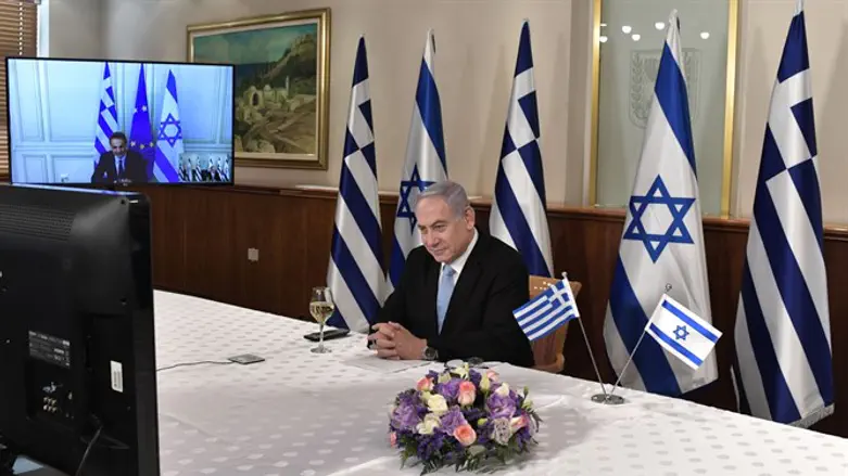 נתניהו בשיחת הוידאו עם ראש ממשלת יוון