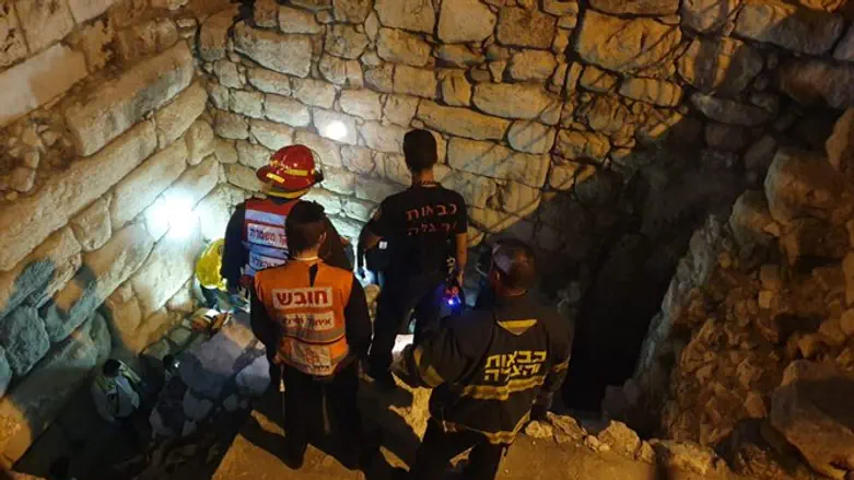 Scene of accident at Western Wall