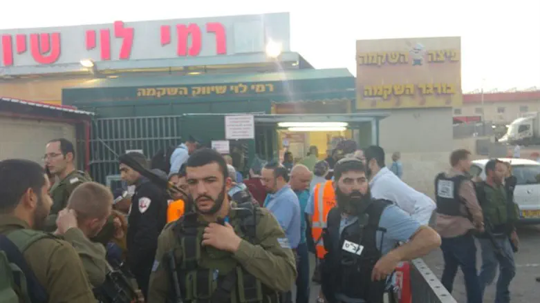 זירת הפיגוע בשער בנימין