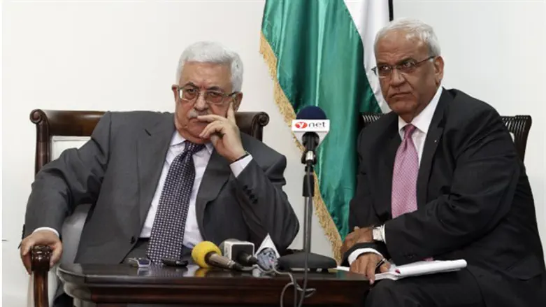 Mahmoud Abbas and Saeb Erekat