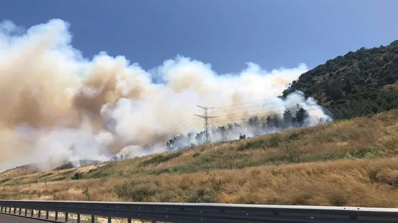 Blaze in north
