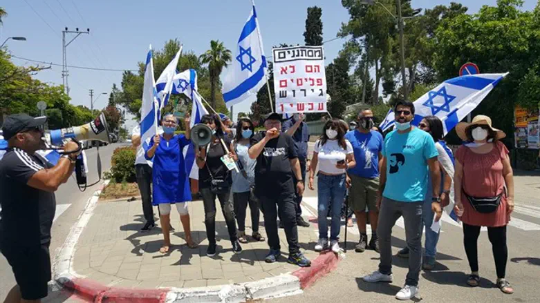 משמרת המחאה מול אסתר חיות