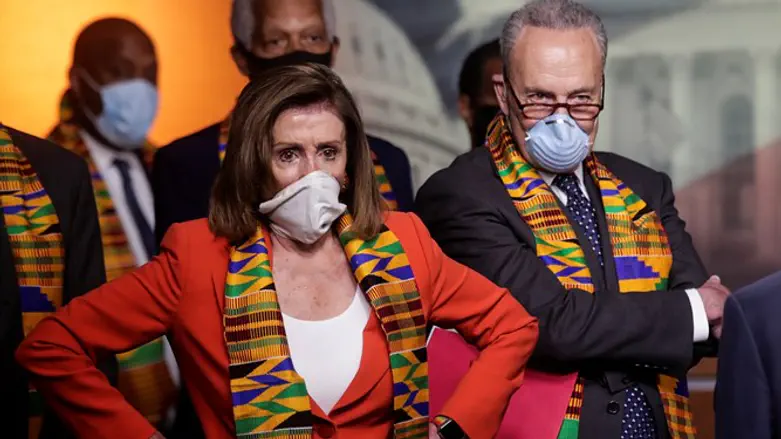 Democrats wearing Ghanaian Kente Neck Scarves
