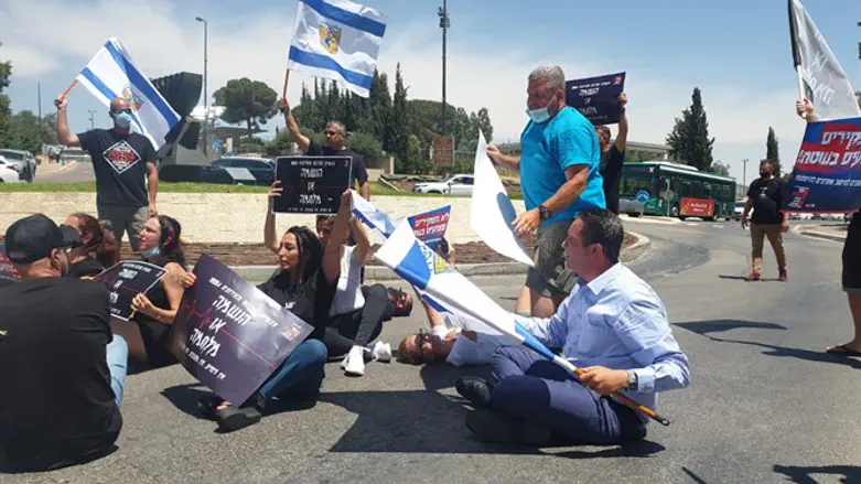 מפגיני מחאת תעשיית התרבות