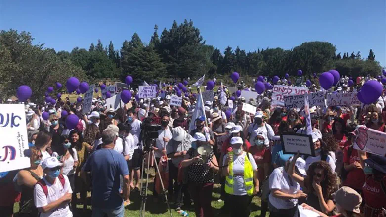 הפגנת העובדים הסוציאלים