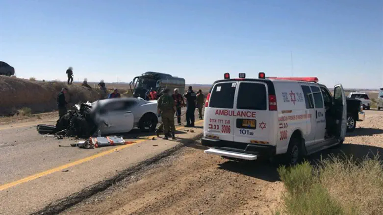 זירת התאונה הקשה בדרום