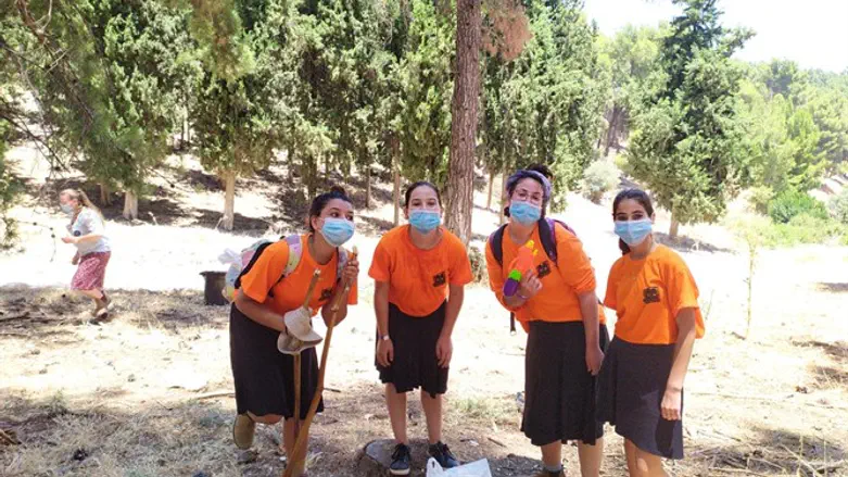 החניכות בדרך לביריה