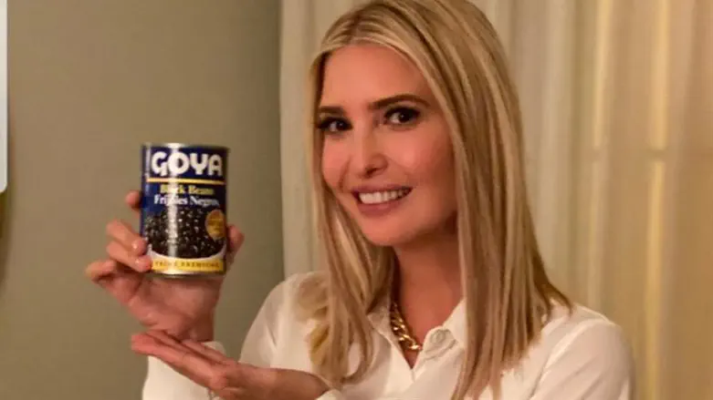 Ivanka Trump with Goya beans