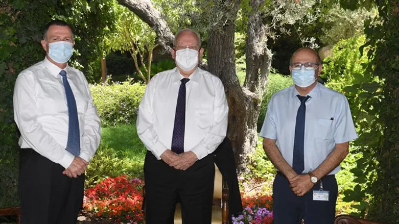Pres. Reuven Rivlin with Yuli Edelstein and Prof. Hezi Levi