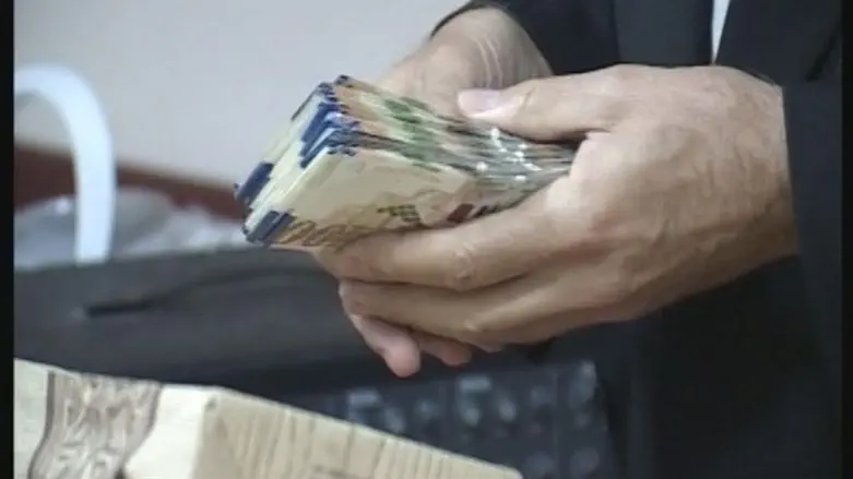 Handing out money (illustrative)