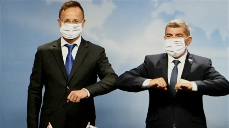 השר החוץ אשכנזי עם מקבילו ההונגרי