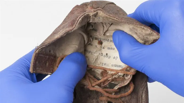 Identifying inscriptions found in children's shoes