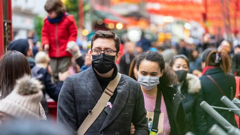 People wearing masks in China