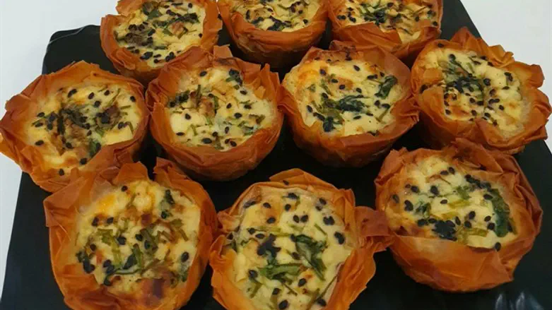 קיש פילו במילוי גבינה ותרד