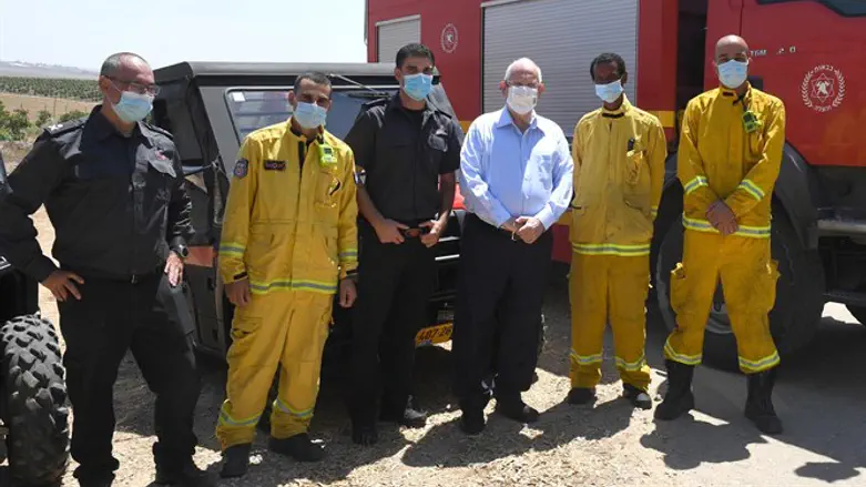 Rivlin in Gaza periphery