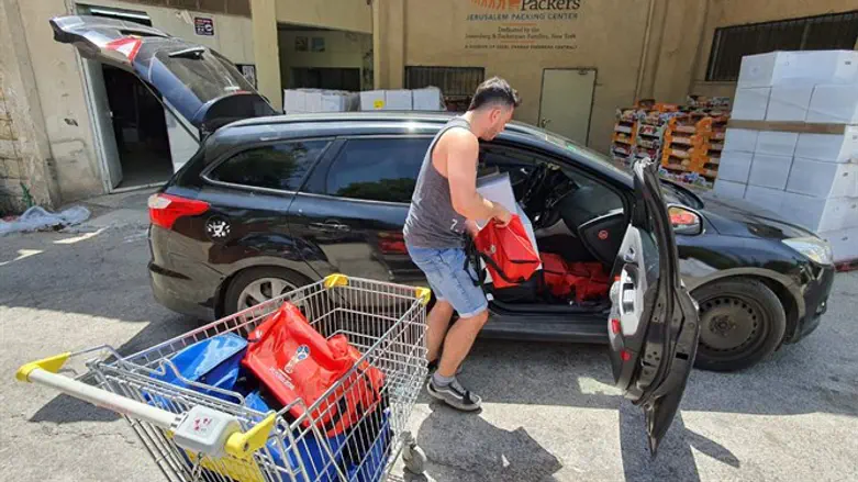 Delivering packages to families in need