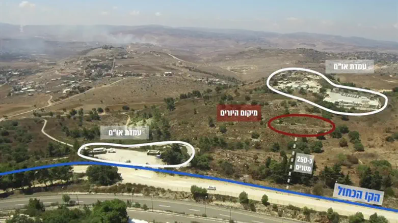 המרחב ממנו ניסה חיזבאללה לבצע פיגוע